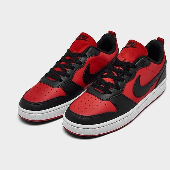 Nike Other - Nike black red leather low dunks sneakers